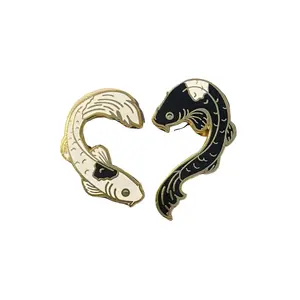 Hidden Heart Promise Pins | Couple Gift | Partner Gift | Yin Yang Koi