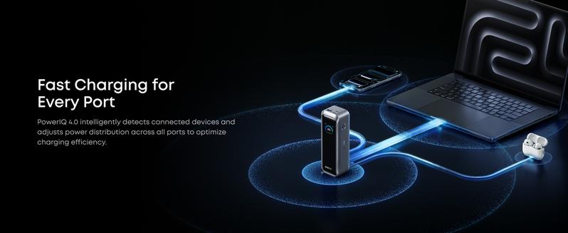 Anker Prime Power Bank, 20,100mAh 3-Port Portable Charger with 220W Max Output, Two-Way Charging, TSA-Approved, App Control, for MacBook, iPhone 17/16 Series, and More (Base Not Included)