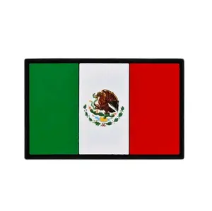 Mexico Flag PVC Rubber Morale Patch 50x80mm