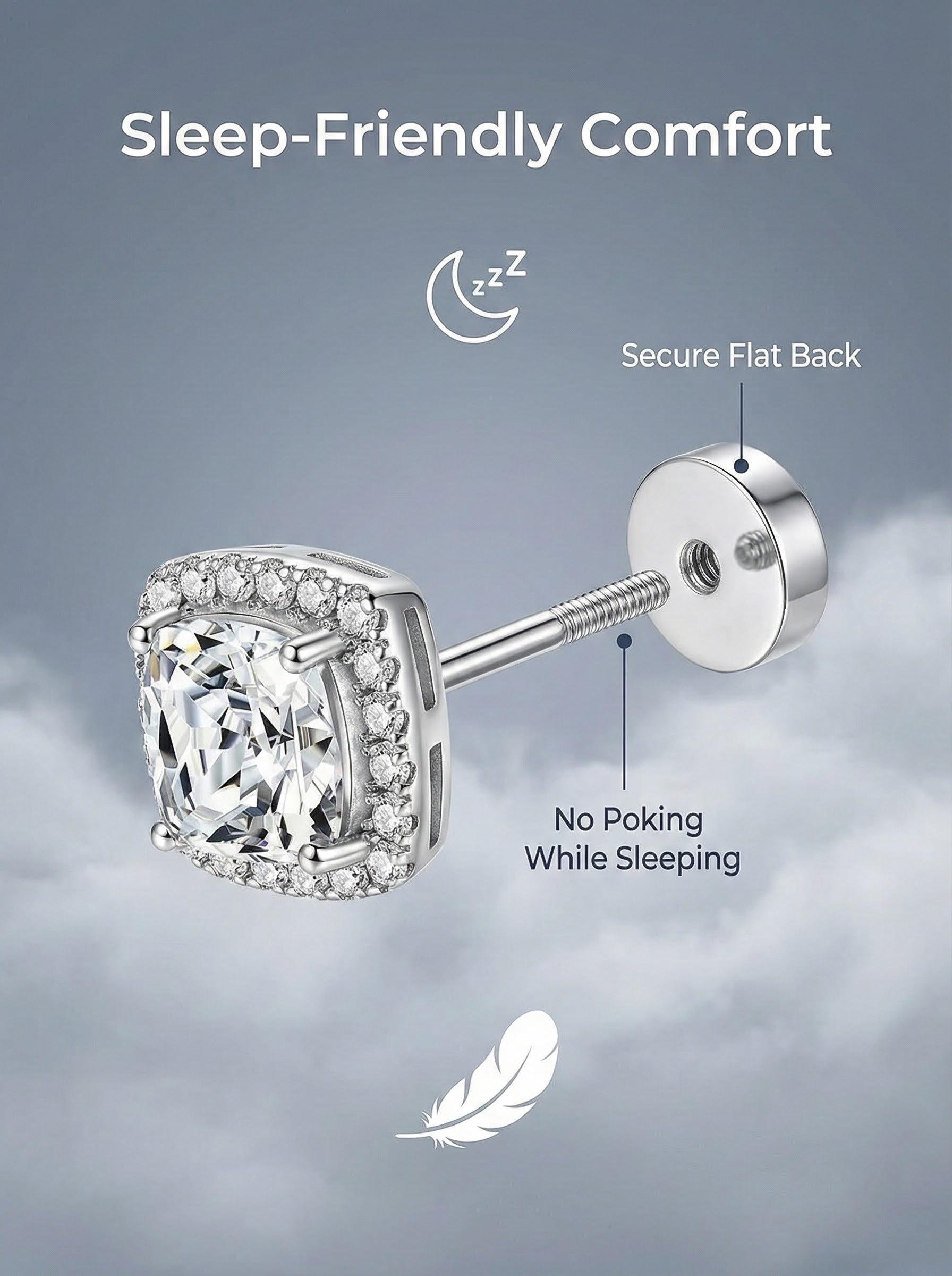 Luxury Halo Earnail 4-piece Set - Gold and Silver Round/Square Style, Low Sensitivity Copper Plated Metal Coating, Comfortable Daily Wear Fashion Accessories, Including Jewelry Box, Women's Birthday Gift Luxury Halo Earnail 4-piece Set - Gold and Silver Round/Square Style, Low Sensitivity Copper Plated Metal Coating, Comfortable Daily Wear Fashion Accessories, Including Jewelry Box, Women's Birthday Gift