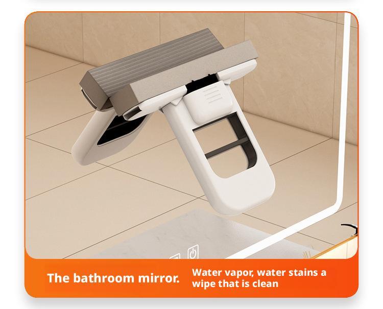 Mini Foldable Mop - No Hand Wash Deep Clean Wet Dry One Hand Use with Replacement Sponge Head for Effortless Home Cleaning Use on Kitchen Countertops Glass Bathroom & Car Interior Household