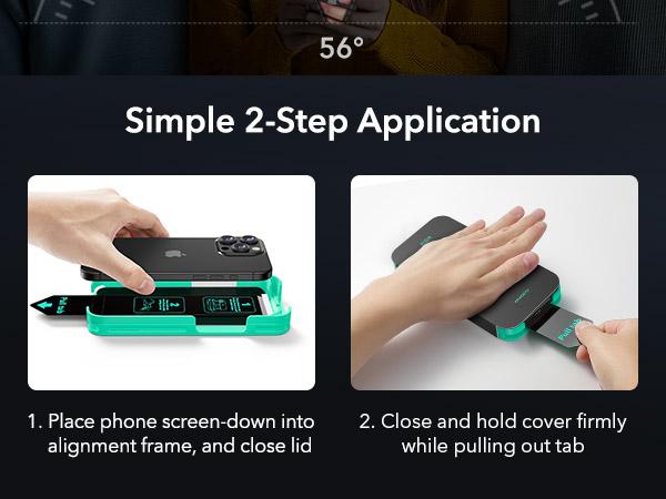 ESR 3 Pack 9H+ Glass for iPhone 17 16 15 14 13 Screen Protector Military Grade Shatterproof Full Coverage Tempered Glass with Easy Installation Tool for Smartphone Protection