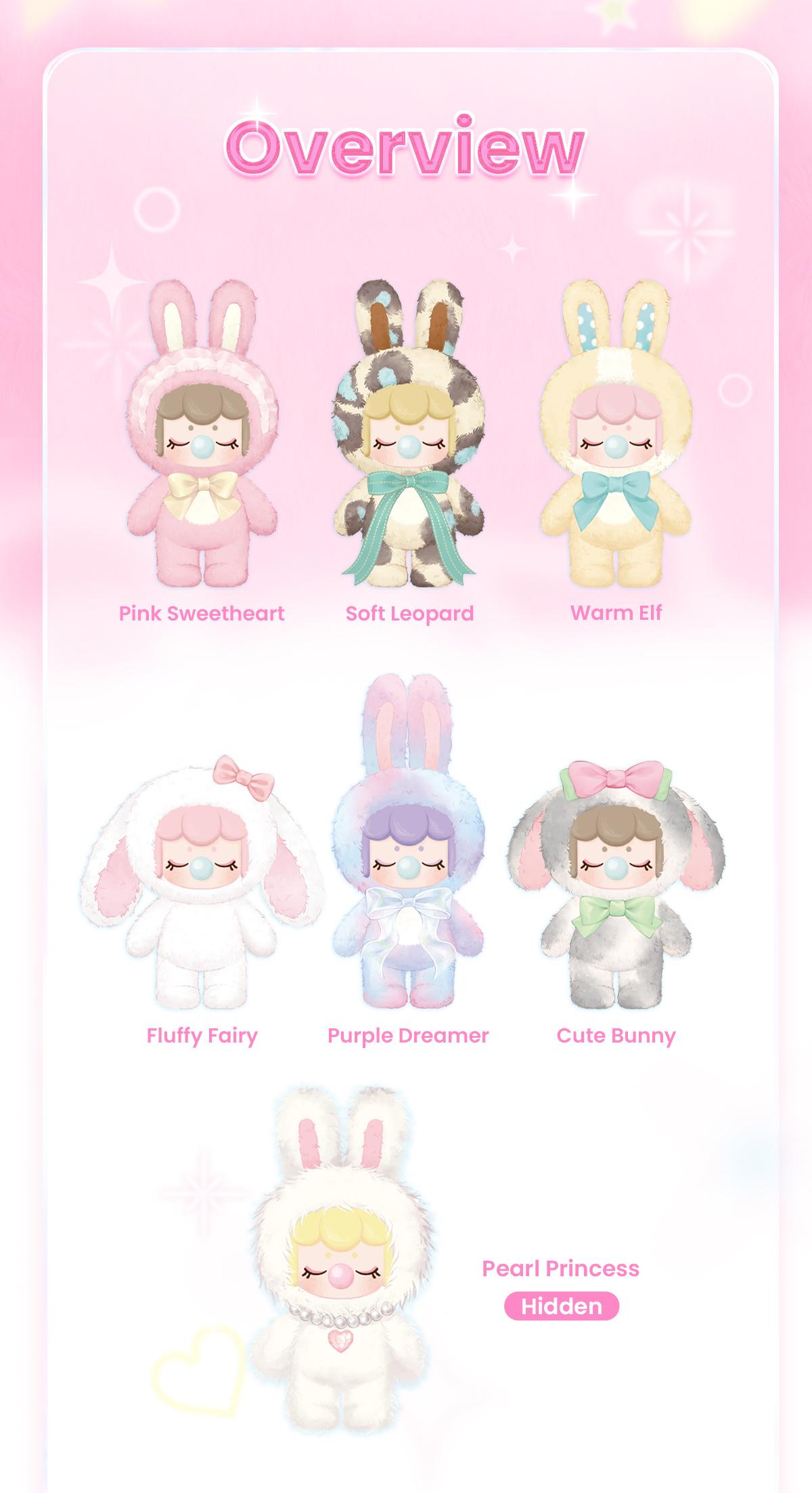 Rolife Nanci's Shining Bunny Surprise Plush Dolls Shining Bunny Series 1PC Random Design Cute Rabbit Plush Toy Action Figure Creative Collectible Toys for Holiday Birthday Gift
