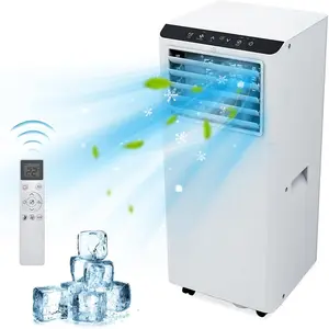 8000 BTU White Portable Air Conditioner | Cools 350 Sq.Ft, 4 Modes Including Sleep Mode, Remote & 24H Timer for Home & Bedroom Ductless Ac Aircon Inverter
