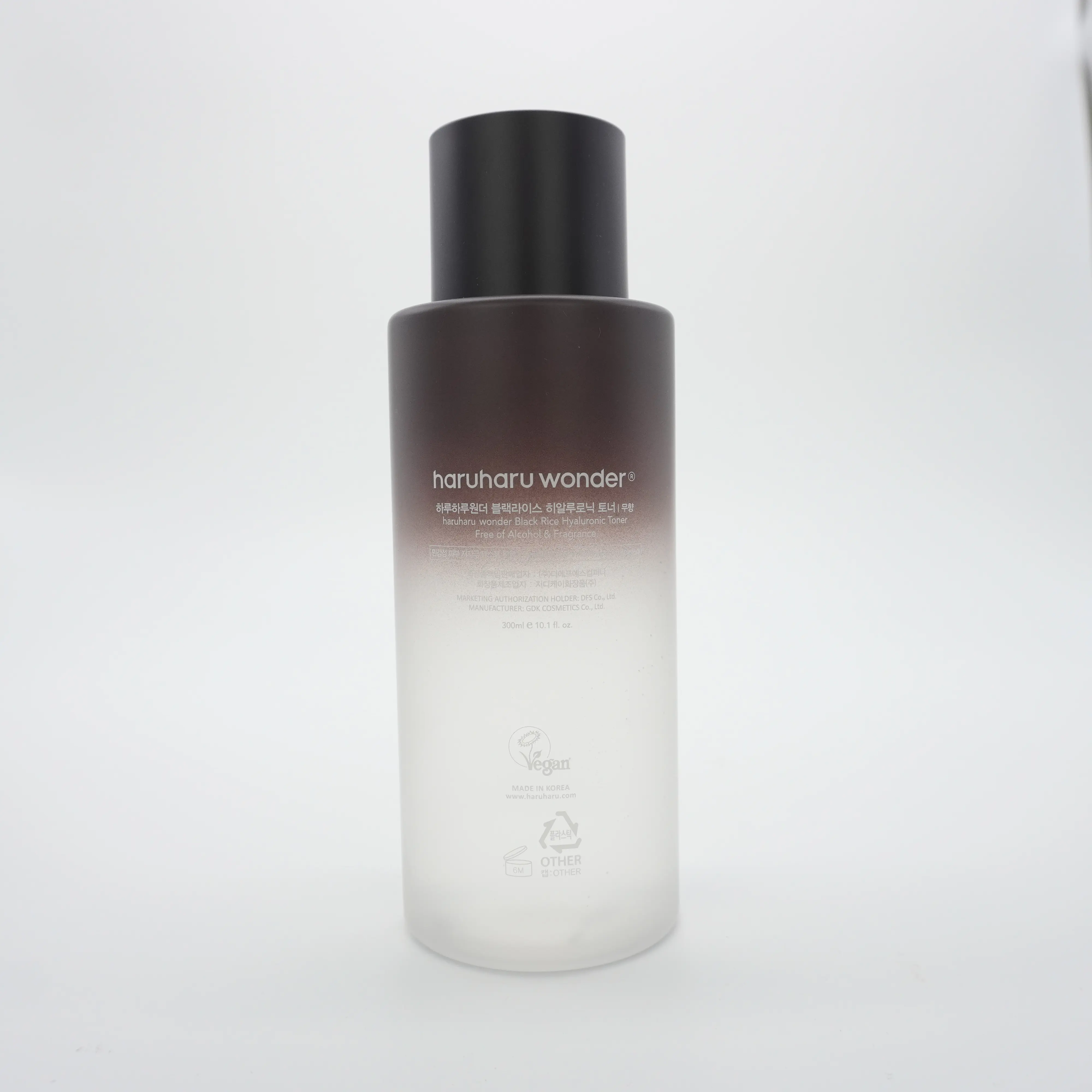 Haruharu Wonder Black Rice Hyaluronic Toner Liquid, 300ml - Gentle, Soothing, Fresh Cleansing Moisturizer for Sensitive Adults' Selfcare, with Nourishing Green Tea Extract & Hyaluronic Acid for All Skin Types