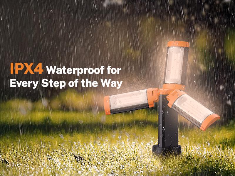 OGERY 10000mAh Camping Light with Power Bank - Rechargeable 2200 Lumens Dimmable Work Light, Emergency Light & Detachable Tripod (1.75-6.5 Ft) for Outdoor, Hiking, Home & Emergency