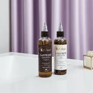 S-Secrets Caffeine Plus Scalp Stimulator Hair Growth Oil Bundle - Natural Oils for Thicker Healthier Hair with Ayurvedic Herbs & Botanical Oils