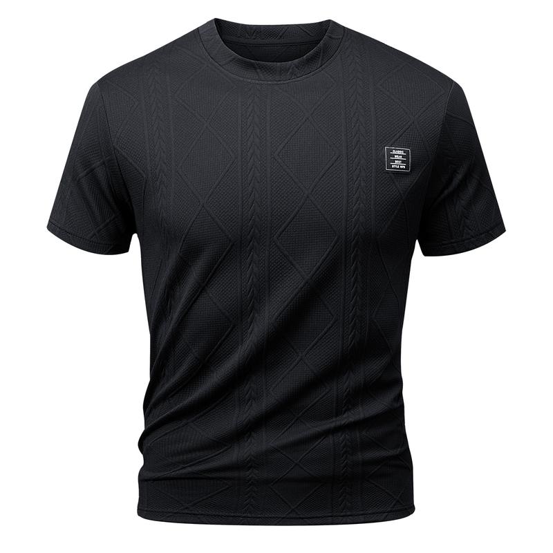 Men's Regular Fit Short-Sleeve Pajama Set Two-Piece Casual Comfort Round Neck Tops and Shorts Pajama Set Men's Summer Pajamas, Homewear & Loungewear pjs