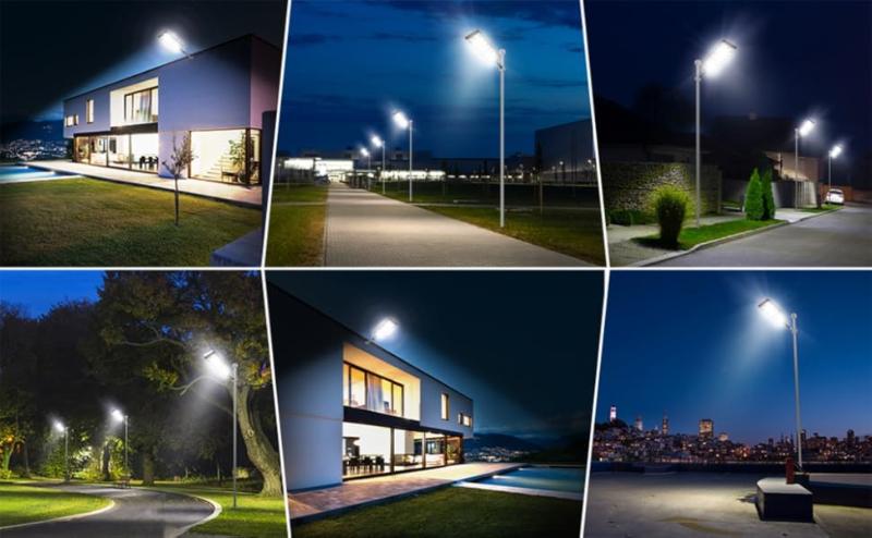 LED Solar Street Light1000W-4000W Commercial Oudoor Lights Outdoor Waterproof Hight Brightness LED,Dusk to Dawn Solar Street LightsRoad Area Lamp,3 Modes Wall Lamp Motion Sensing with Remote Control,Resistance Garden Lamp for Yard,Deck, Garden