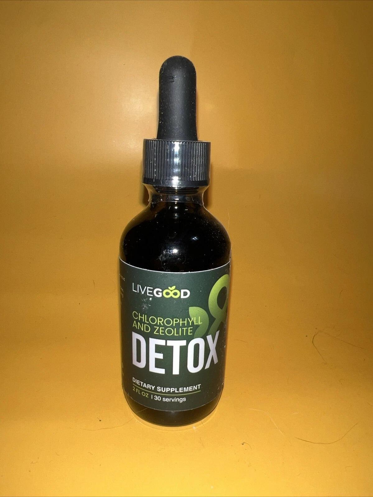 LiveGood Chlorophyll & Zeolite Detox – Liquid Cellular Cleanse for Natural Energy, Digestion & Skin Health | Vegan, Non-GMO, Gluten-Free | 2 fl oz (30 Servings)