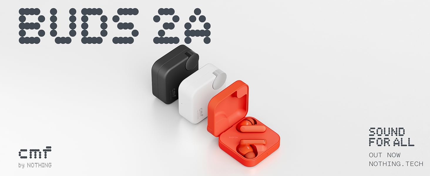 CMF Buds 2a Wireless Bluetooth Earbuds, 12.4 mm Custom Dynamic Driver, 42 dB Active Noise Cancellation, 4 HD Mics with Clear Voice Technology CMF Buds 2a Wireless Bluetooth Earbuds, 12.4 mm Custom Dynamic Driver, 42 dB Active Noise Cancellation, 4 HD Mics with Clear Voice Technology