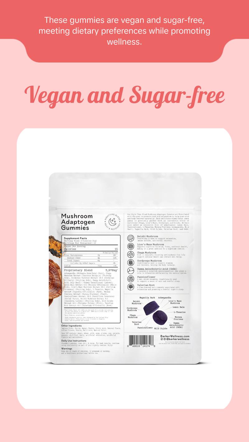 Day & Night Mushroom Adaptogen Duo Healthcare Natural Dietary Edible