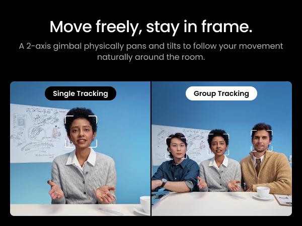 Insta360 Link 2 Pro – 4K PTZ Webcam for PC/Mac, 1/1.3” Sensor, Low-Light, AI Tracking, HDR, Directional Noise-Canceling Mics, Supports Stream Deck, Zoom, Teams, Twitch for Streaming or Meetings