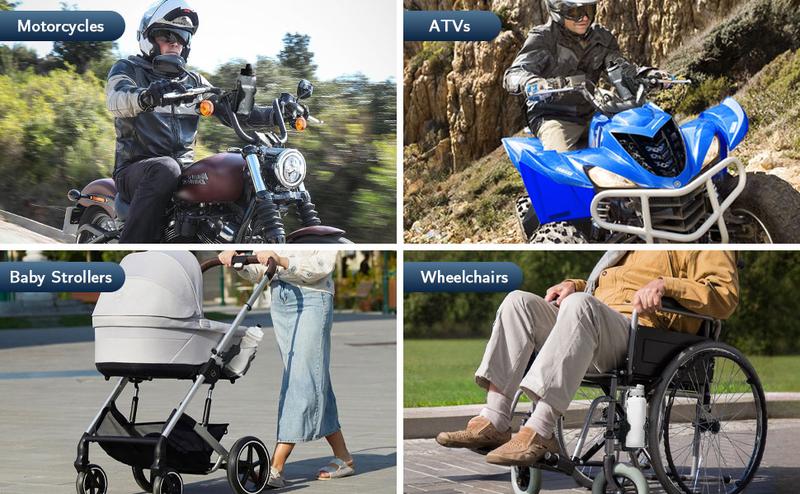 MoKo Bike Water Bottle Holder, Adjustable Bike Water Bottle Cage for 1.9-3.6" Diameter Bottle, for Handlebar & Frame, Motorcycle Cup Holder with Screw Tool, for Bicycle/Stroller/Scooter/Wheelchair/ATV