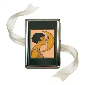 Vintage Art Deco Versatile Card & Cash Case | RFID Protection |Metal Box for Cards Cash & Small Essentials | For FashionLovers | Commute & On-the-Go