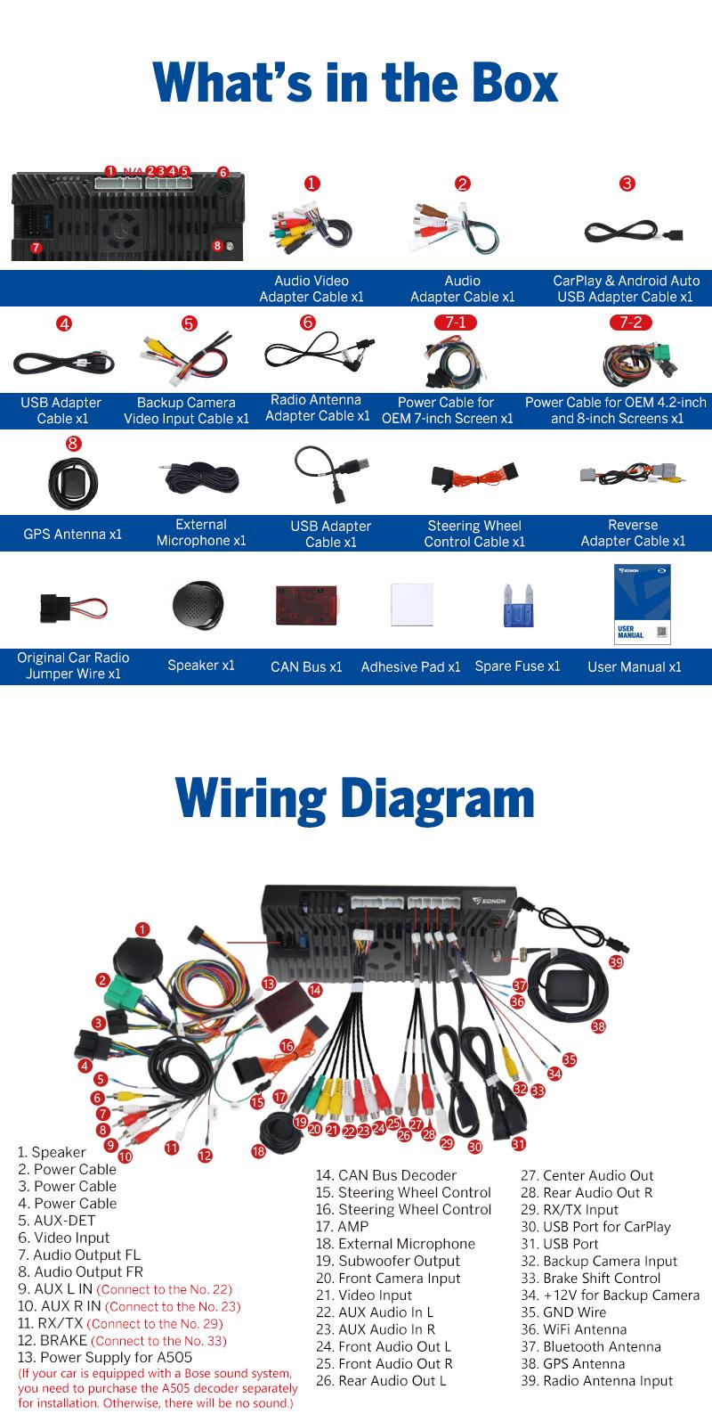 Eonon Car Stereo for Chevy Silverado GMC Sierra 2014-2018 with 10.1" IPS Touch Screen CarPlay Android Auto Android 13/14 Car Head Unit with Backup Camera & Dashcam OBDII SWC Sub BT Bluetooth 5.0 - GMSX7A, GMSX6S2