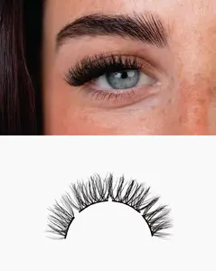 HABIT 12mm Doll Eye C Curl Lashes for Everyday Wear Natural Shape Medium Length Volume Curl Perfect for Office or Night Out