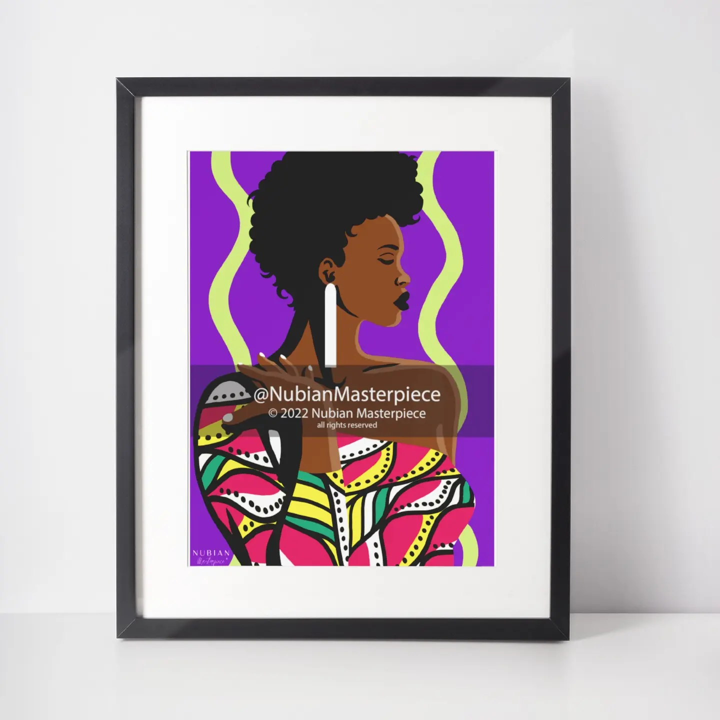 "Melanin Magic: Poise" - Nubian Masterpiece 11x17 Inch, Wall Art Print or Wall Art Print + Frame, Durable Plastic Frame with Sawtooth Hanging Hardware, Easy-to-Open Tabs, Decor Poster