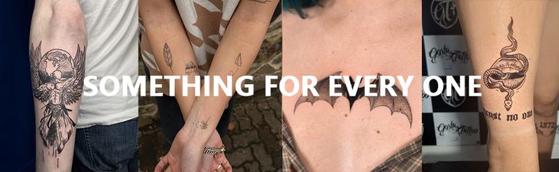 INKARTLINK Tattoo Tech, 2 Sheets Semi-Permanent Temporary Tattoos,Cross Star , Adult Art Design,Lasts 1-2 Weeks, Waterproof, Realistic Look, No Adhesive, No Reflection,For Man And Woman,Ideal for Swimming, Party