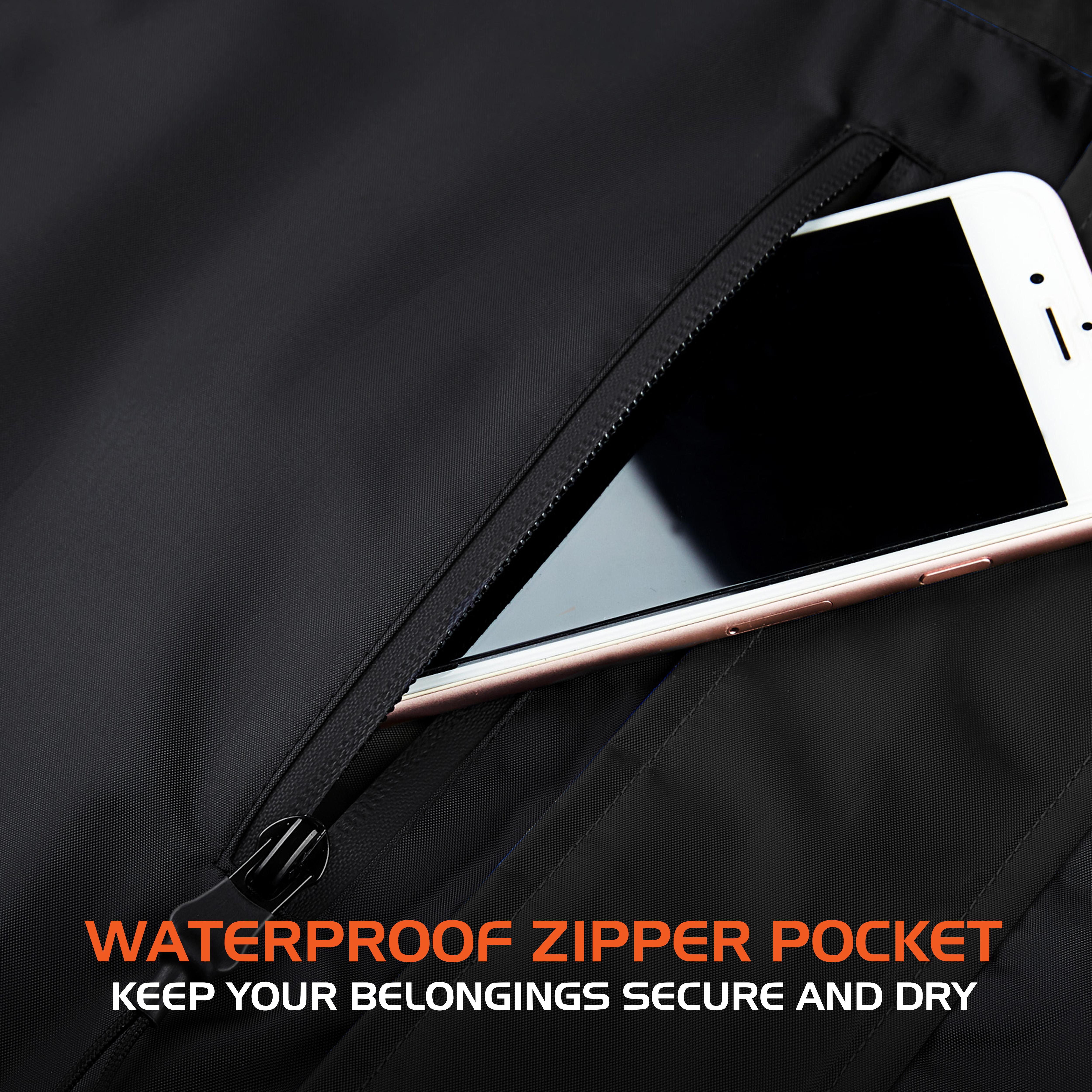 【RODEEL】Waterproof Bib Overalls Rain Suit Men Lightweight Breathable Full Zip Hooded Jacket Durable Rain Coat Weatherproof Rainwear Windbreaker For Outdoor Sports Hiking Camping Fishing Construction Roofing Landscaping Workwear, Holiday Gift