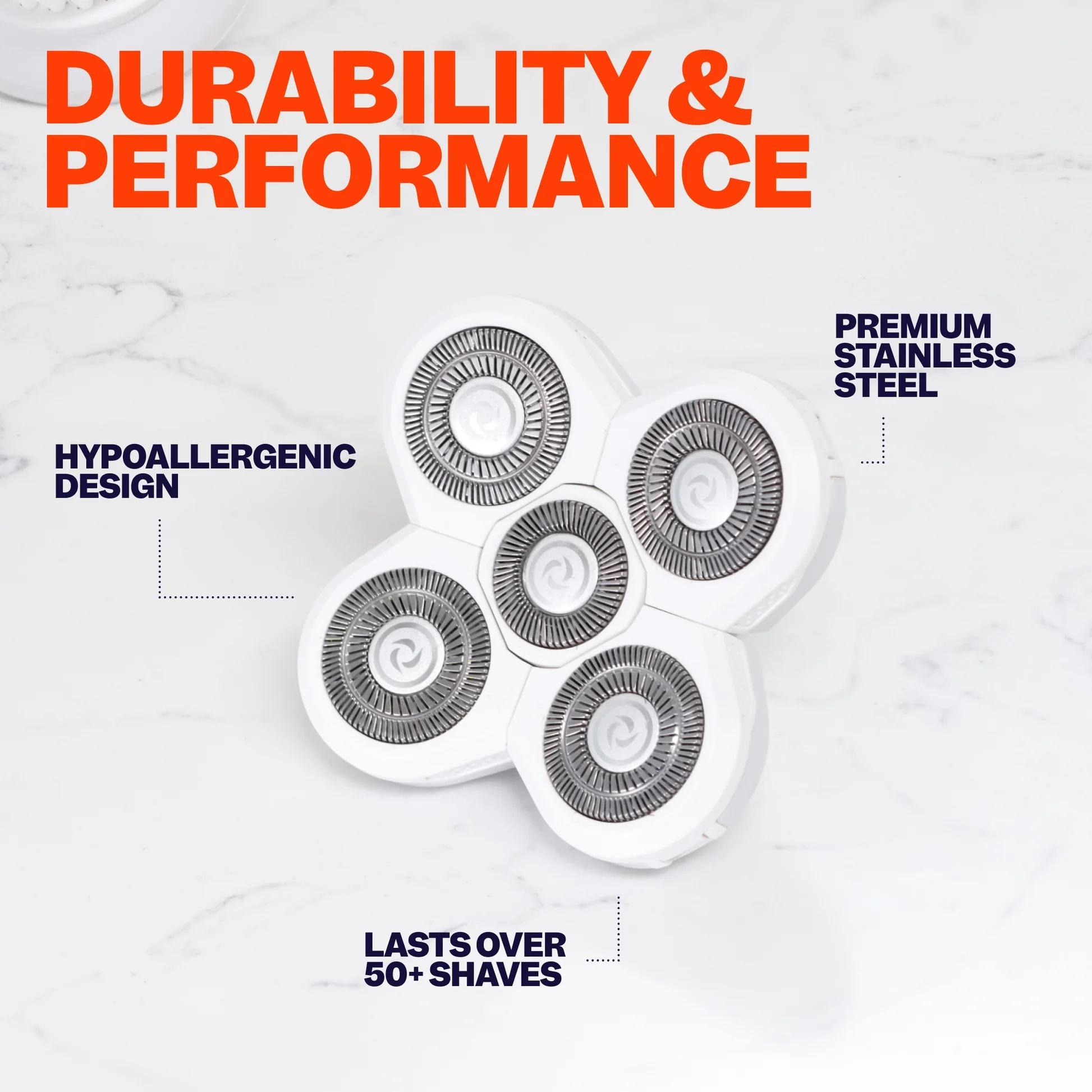 Freebird FlexSeries Refill for Women – 5-Head Rotary Replacement for Sensitive Skin, Silky Smooth Legs & Bikini Shave Freebird FlexSeries Refill for Women – 5-Head Rotary Replacement for Sensitive Skin, Silky Smooth Legs & Bikini Shave