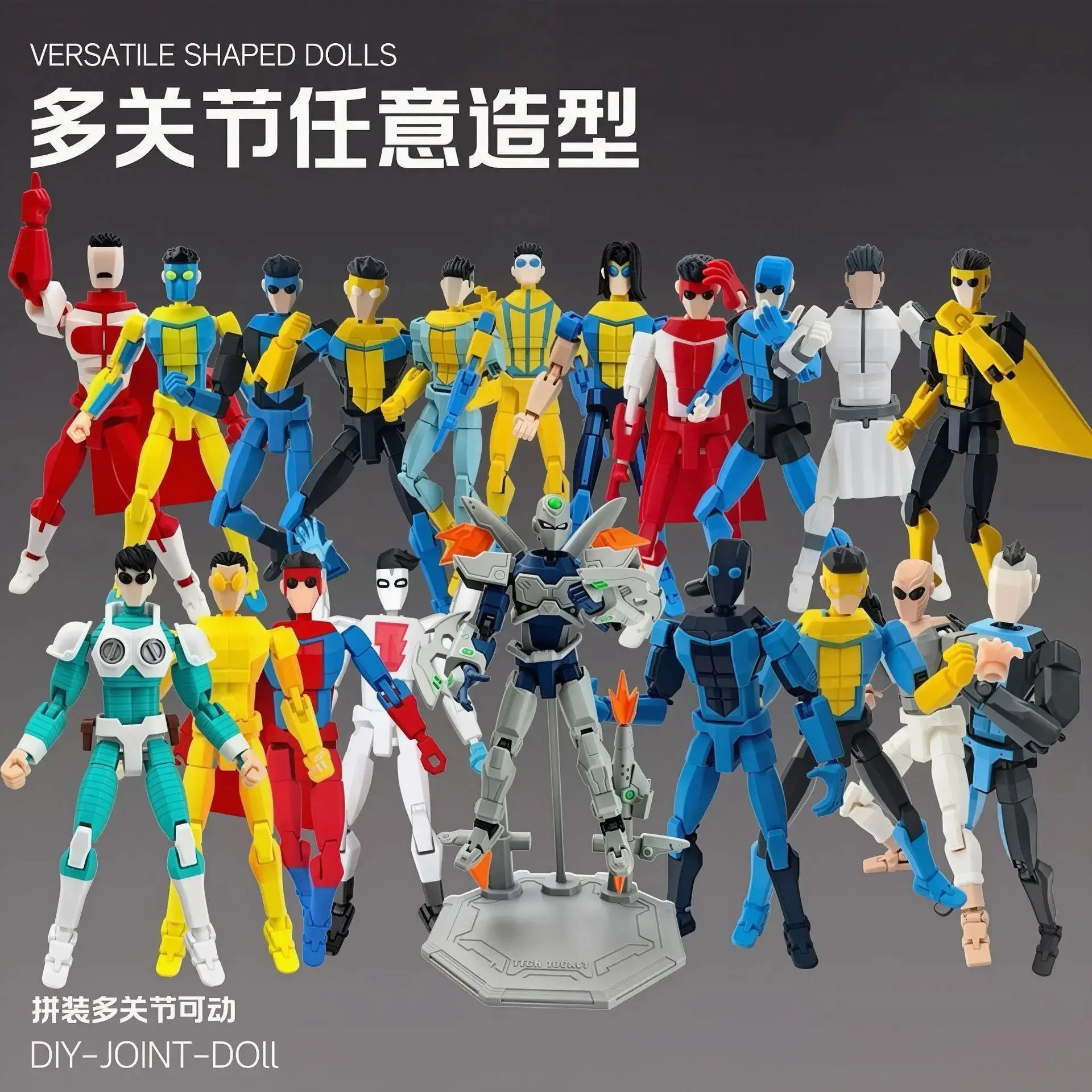 Invincible Mark Lucky 13 Multi-Joint Movable Action Figure - DIY Assembled Articulated Figurine, Movable Figurines for Collectors, Adult Holiday Surprise Gift (Home Decor Statue), Action Figure Dolls, Collectible Figurine