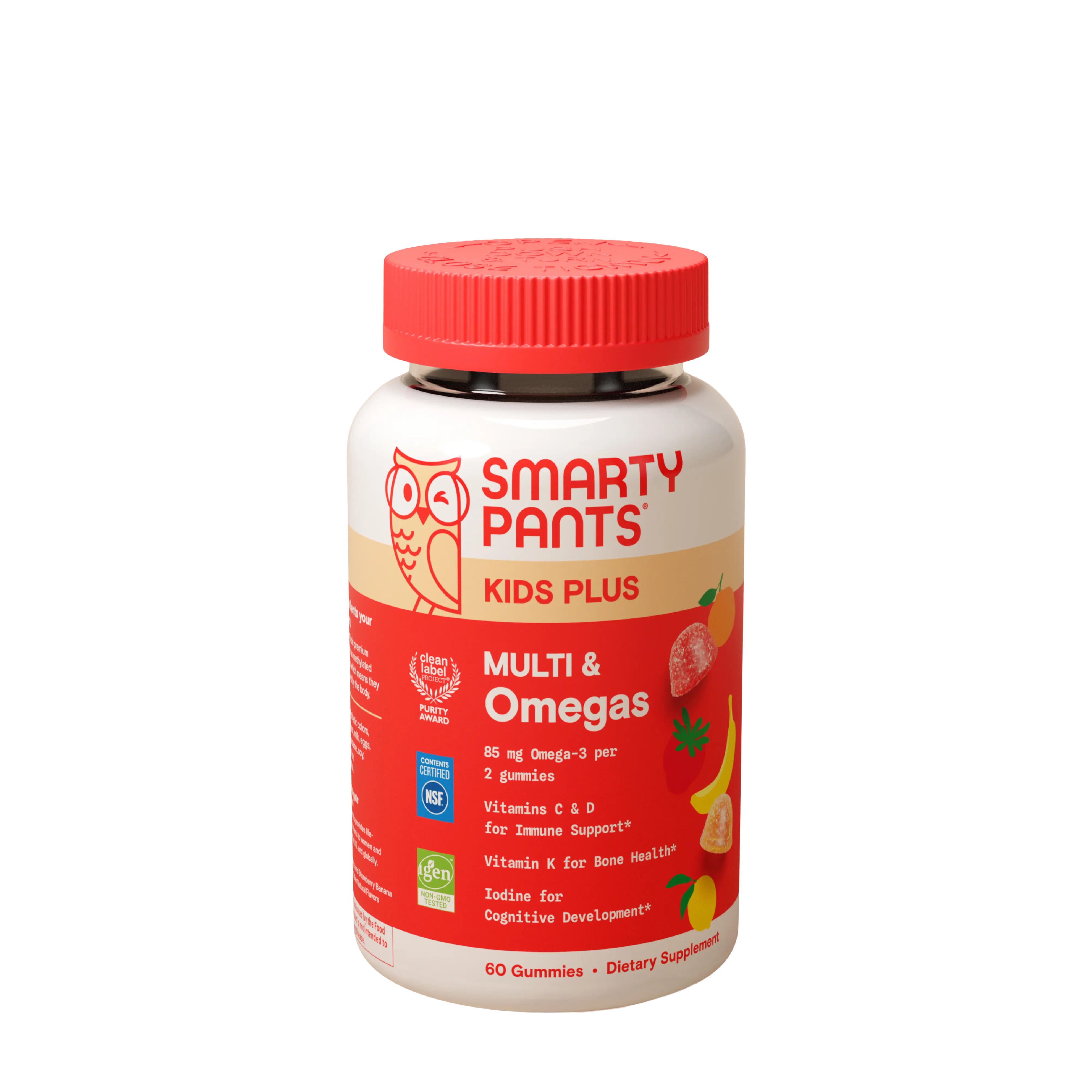 SmartyPants Kids Plus Multi & Omegas 60 Gummies Multivitamin for Kids Growth Development with Omega-3 DHA EPA Vitamin C D3 B12 A K1 & Folate - Healthcare