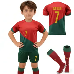 Boys Soccer Jersey # 7 Kids & Youth Sports Fan Jerseys Football Training Clothes for 4-14 Years