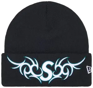 Supreme New Era Tribal S Logo Beanie Navy
