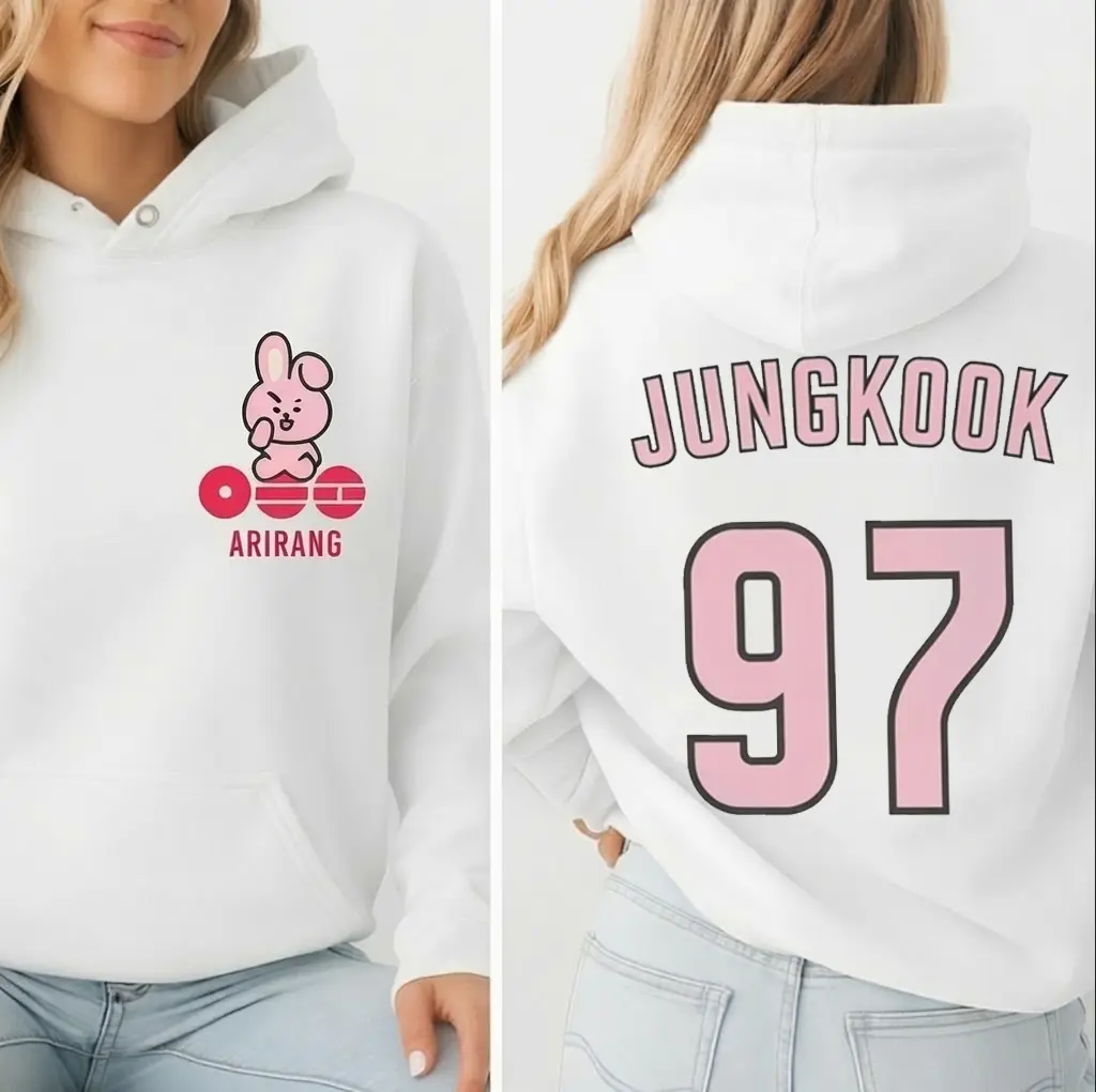 Women's Arirang 2-Sided Hoodie, Kpop Boy Group Inspired Pullover, Fan Merch, Concert Tour Outfit, Everyday Womenswear