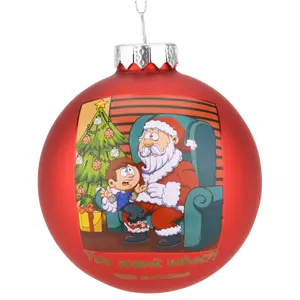 Tree Buddees You Want What?! Glass Christmas Ornament - Funny Santa Glass Bulb Ornament, 3x3 inches Gift Tree Decoration bauble