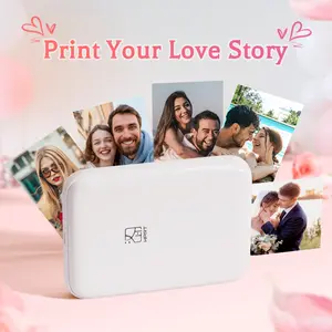HPRT MT53 Mini Photo Printer, 2x3" Self-Adhesive Instant Color Photos, Portable Wireless Bluetooth Sticker Printer for iPhone & Android, Valentine's Gift