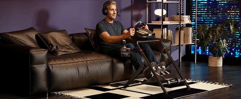 ARES WING Foldable Sim Racing Wheel Stand with Chair Fixing Slot, Formula and GT Racing Simulator Cockpit Compatible with Fanatec, Thrustmaster, Logitech, Moza, Racing Games on PS5, PS4, Xbox and PC ARES WING Foldable Sim Racing Wheel Stand with Chair Fixing Slot, Formula and GT Racing Simulator Cockpit Compatible with Fanatec, Thrustmaster, Logitech, Moza, Racing Games on PS5, PS4, Xbox and PC