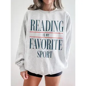 Reading is my favorite sport Sweatshirt, Vintage Reading Sweatshirt, Booklover gift, Bookish, Librarian Sweatshirt, Bookworm, Reader Gift
