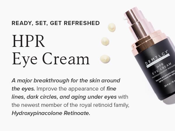 DRMTLGY HPR Eye Cream 0.5 fl oz with Hydroxypinacolone Retinoate Peptides Caffeine Wrinkle Patches