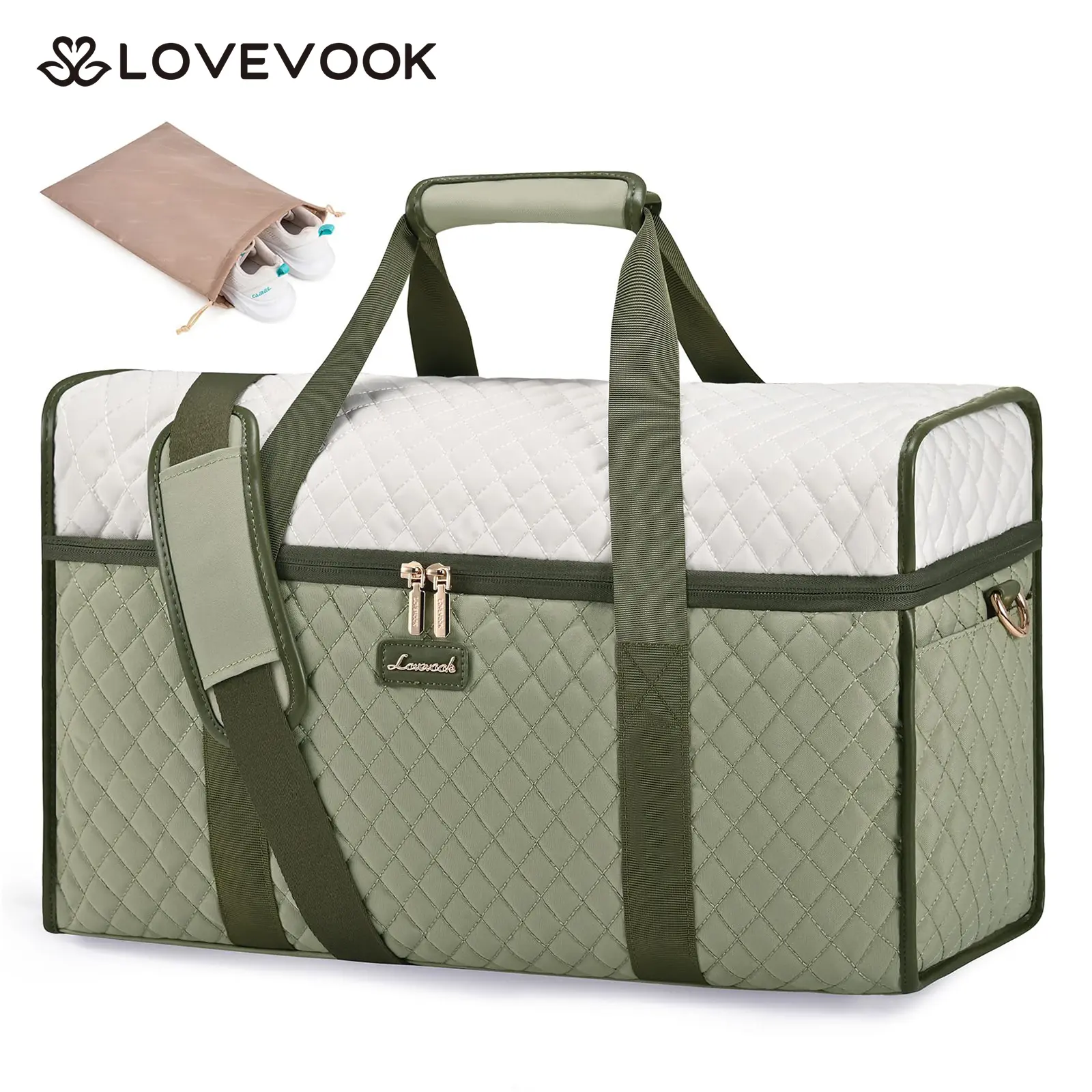 Sage Green-White-Dark Green