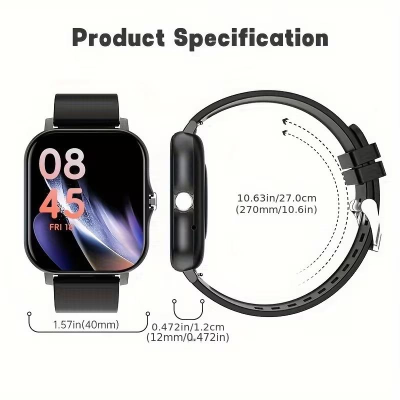 A 1.83-inch full touchscreen smartwatch that supports SMS and phone calls, multiple sports modes, a pedometer, a calorie counter, and is compatible with both For Android and For iphone systems.