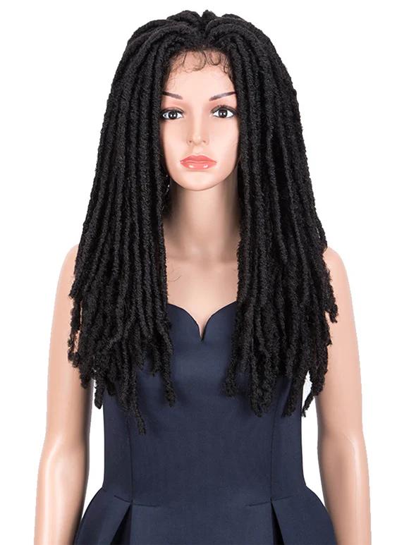 Noble 3×6 Lace 23 Inch DreadLock Wig Faux Locs Braids Synthetic Wig