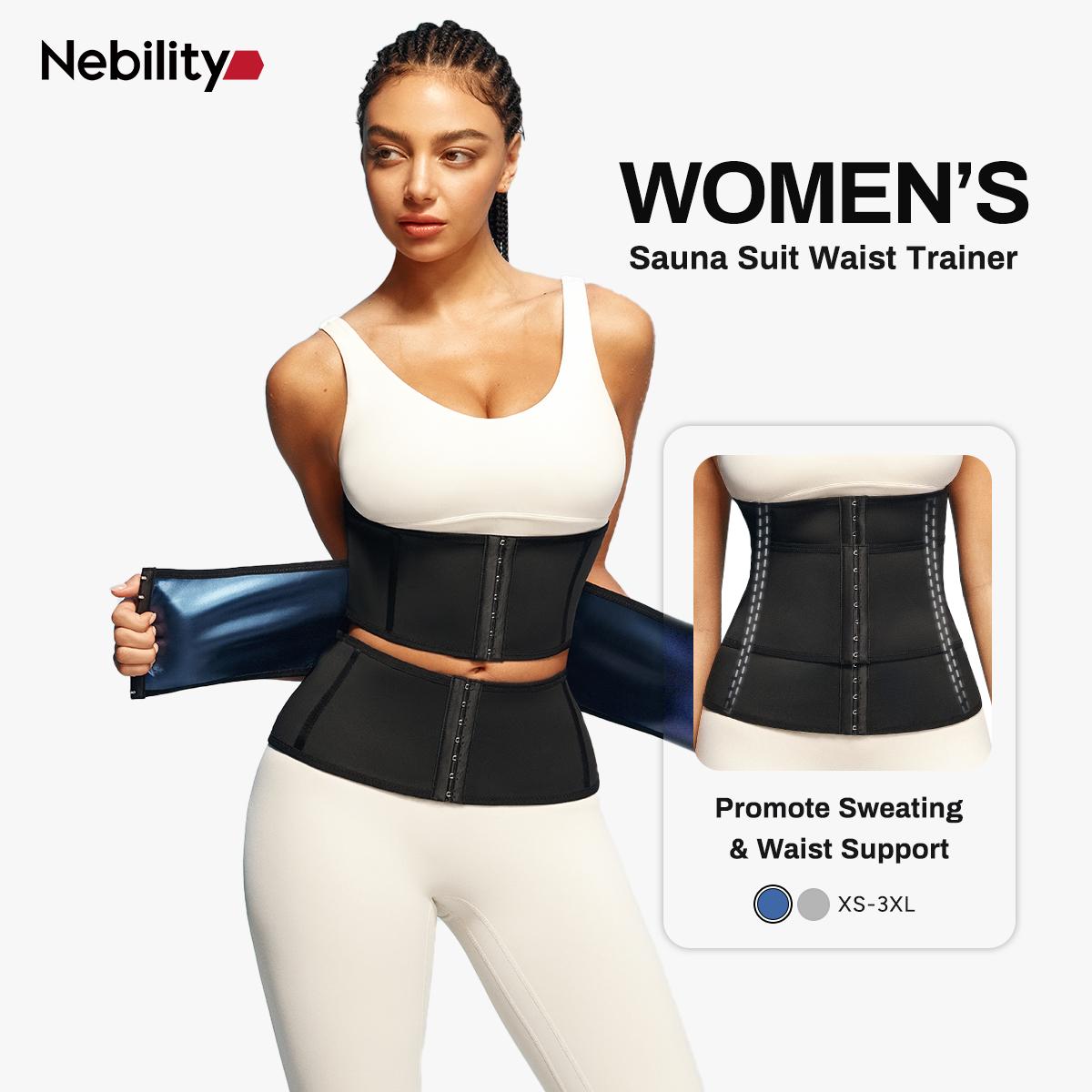 【LIVE】Nebility Women’s Sauna Suit Waist Trainer Sweat Band with Waist Support for Stomach Slimming Workout Belt Promotes Sweating