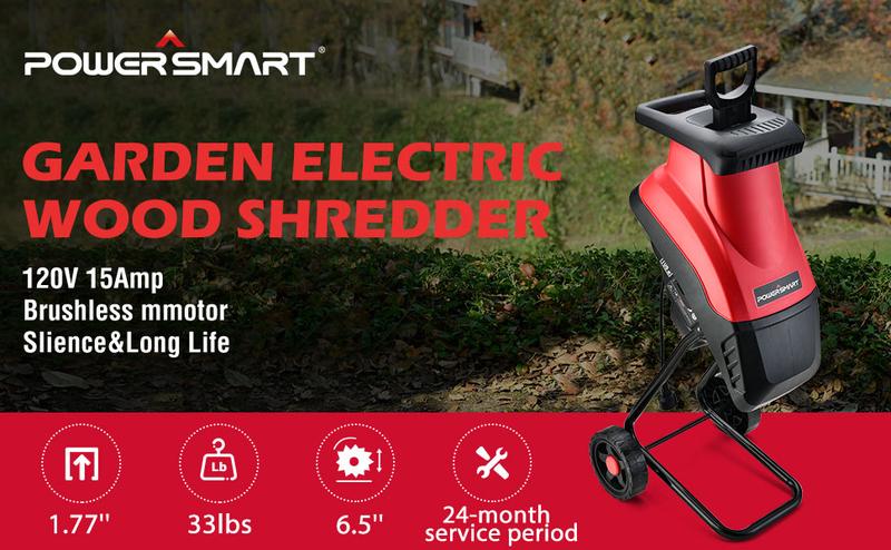 PowerSmart Wood Chipper Electric, 15-Amp Motor with Collection Bag,High Efficiency,Easy to Use,Safety Features,Quick Start,Low Noise,Easy Assembly,Stable Base,Auto-Feed,Quick Clean-Up,Advanced Safety, PS10A PowerSmart Wood Chipper Electric, 15-Amp Motor with Collection Bag,High Efficiency,Easy to Use,Safety Features,Quick Start,Low Noise,Easy Assembly,Stable Base,Auto-Feed,Quick Clean-Up,Advanced Safety, PS10A