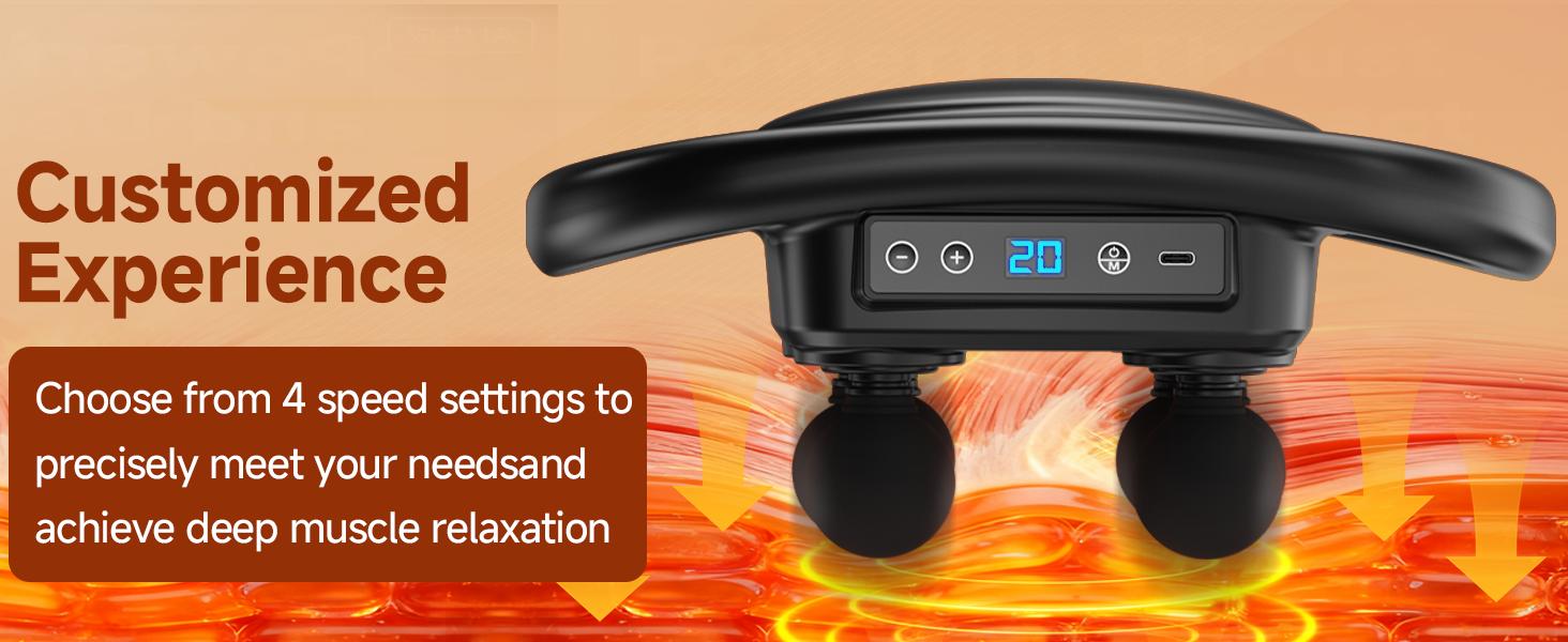 AERLANG Massage Gun Deep Tissue Muscle Massager with 6 Heads, 9 Levels & 4 Modes for Pain Relief, Quiet Motor, Portable Handheld Massager for Athletes, Christmas Gifts for Him Her Dad Mom