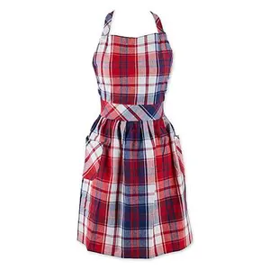Design Imports Americana Plaid Apron