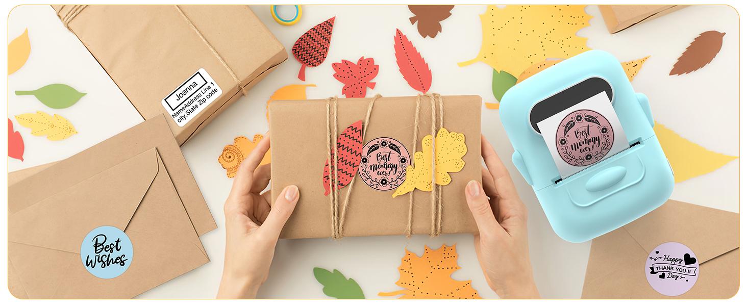 Label Maker, label printer, portable wireless Bluetooth printer, can print item labels, product labels, document labels, etc. Compatible with Apple and Android. Black Friday.Easter.