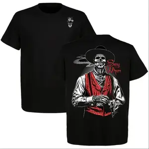 Doc Holliday Say When Old West Death Dealers Collection Tombstone Ghost Town Zombie T-shirt, denim shirt, full color, full size