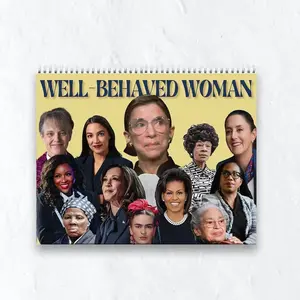 Well Behave Woman Calendar 2026, New Year Calendar, Feminist Calendar 2026, Happy New Year Canlendar, B1shop Mariann Edgar Budde Calendar