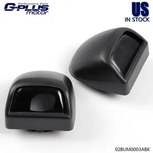 Pair of Rear Bumper License Plate Light Lens Fit For Chevy Silverado Black New Replacement Decoration