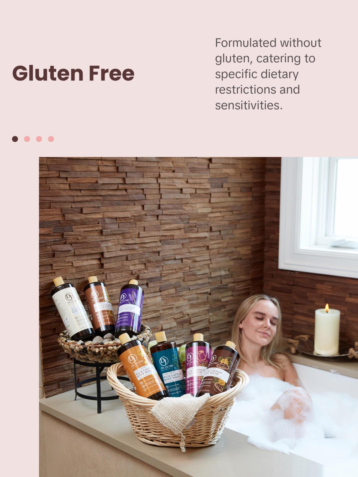 Castile Lavender Gift Set Bpdy Wash Hand Wash Soap Bar for Sensitive Skin