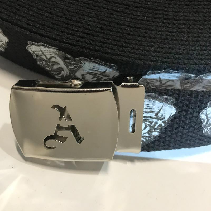 Initial letters Canvas Military Web smile now cry later Belt 50 inch & sylver Letter or waist Decors or longer belt