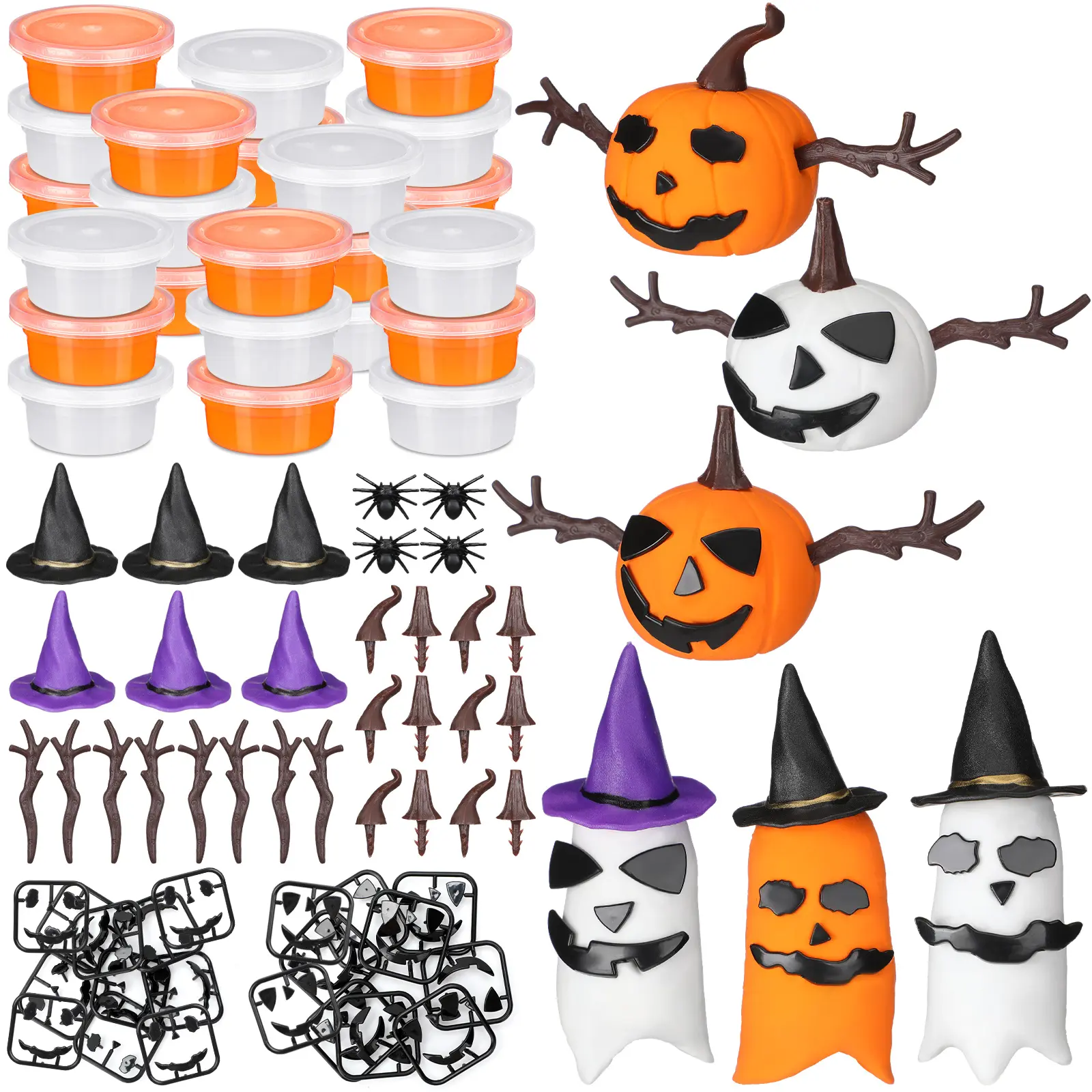 12/24/36 Set Halloween gift Air Dry Clay Kit, DIY Craft Kits with Clay Tools, Gingerbread/ Christmas/ Xmas Tree/ Turkey Theme Modeling Clay for Home School Projects Party Favor Bags for Boys Girls Gifts Fun Holiday Ideafor Holiday Winter Party Supplies
