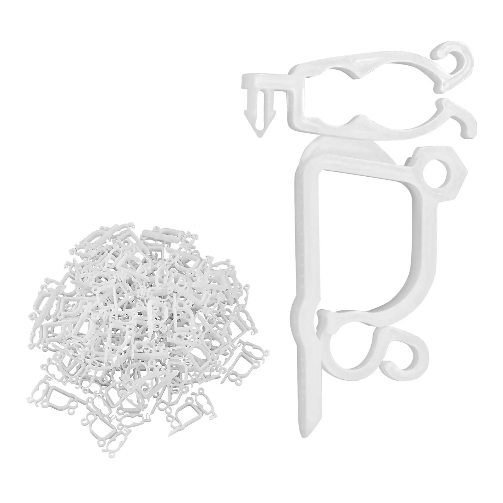 【summerfinds】VEVOR Christmas Light Clips, 200 Pack, Weatherproof Holiday Outdoor Lighting Hanging Hooks, Mount to Shingles & Gutters, for C3, C4, Mini, Outside String Lights, Christmas Decoration, No Tools Required